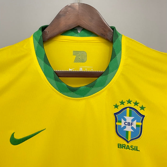 Camisa Feminina Seleção Brasil I 21/22 Amarela