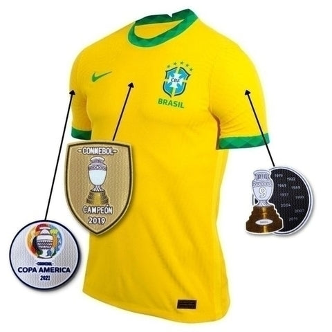 Camisa Seleção Brasil Campeão Copa América 21/22 Amarelo