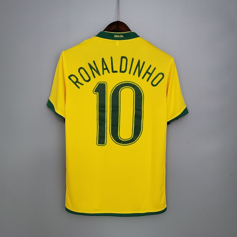 Camisa Seleção Brasileira Retrô 2006 Amarela