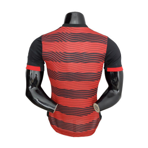 Camisa Flamengo I 22/23 - Vermelha e Preta - Masculino Jogador