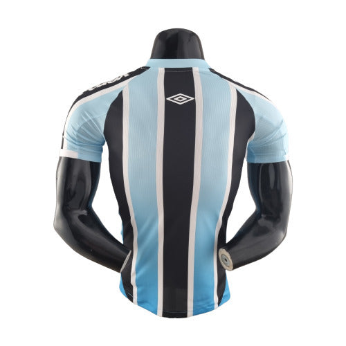 Camisa Grêmio I 22/23 - Preta, Branca e Azul - Masculino Jogador