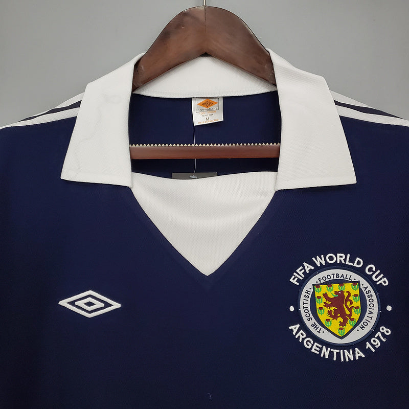 Camisa Escócia Retrô 1978 Azul