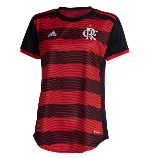 Camisa Feminina Flamengo I 22/23 Rubro Negro