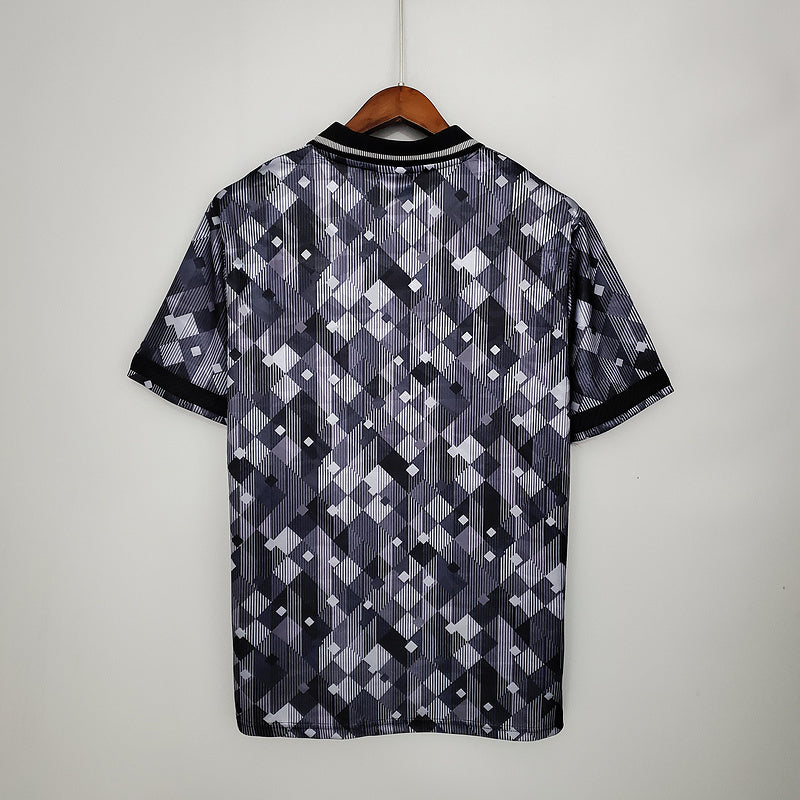 Camisa Inglaterra Retrô 1990 Preta e Branca