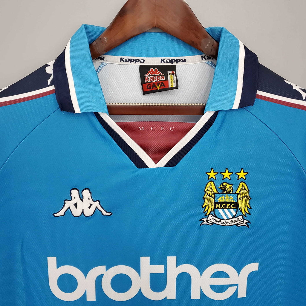Camisa Manchester City Retrô 1997/1998 Azul