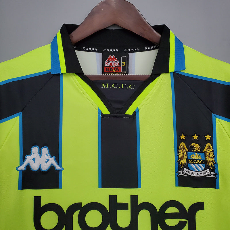 Camisa Manchester City Retrô 1998/1999 Amarela e Preta
