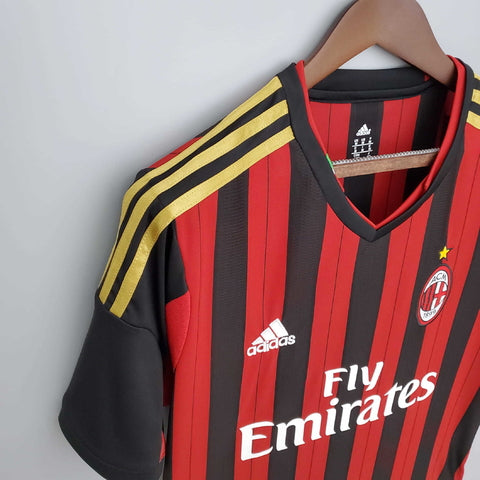 Camisa Milan Retrô 2013/2014 Vermelha e Preta