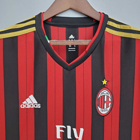 Camisa Milan Retrô 2013/2014 Vermelha e Preta