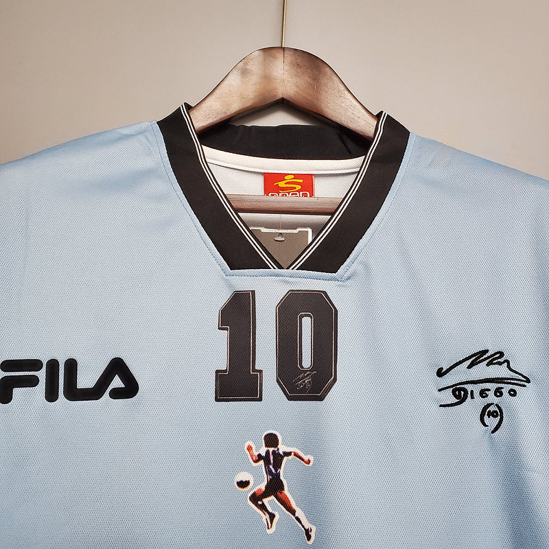 Camisa Seleção Argentina Retrô 2001 Azul e Branca