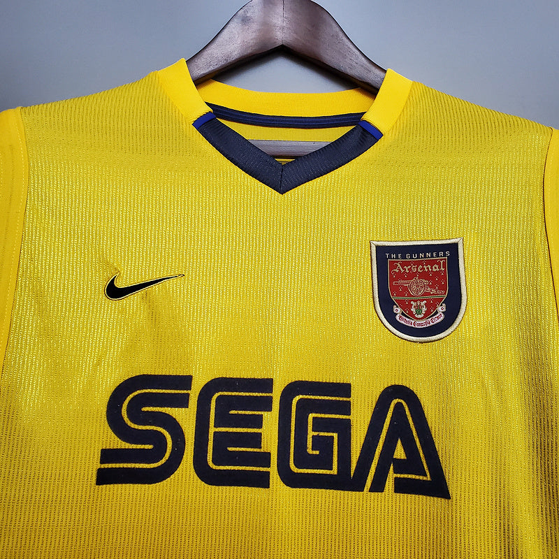 Camisa Arsenal Retrô 1999/2000 Amarela