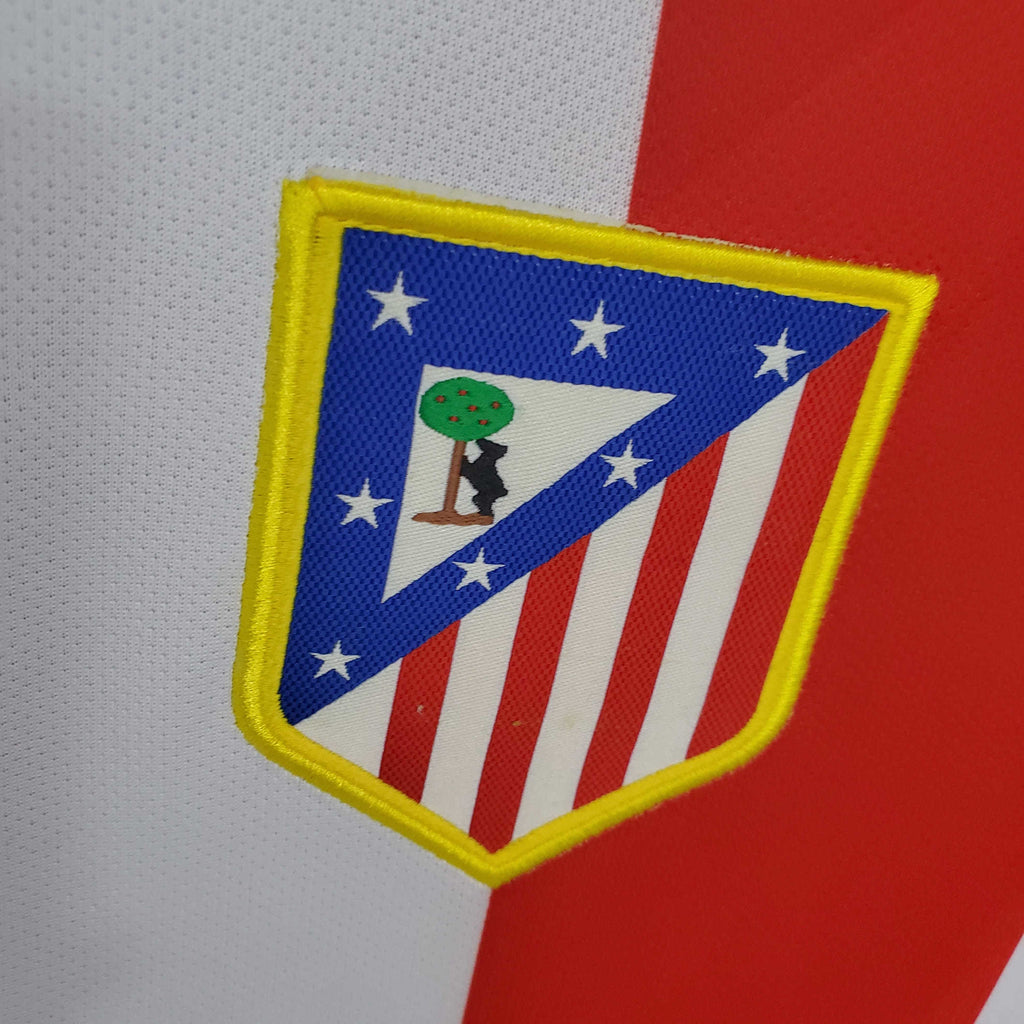 Camisa Atlético de Madrid Retrô 2014/2015 Branca e Vermelha