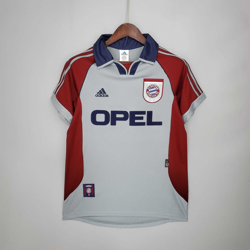 Camisa Bayern de Munique Retrô 1998/1999 Vermelha e Cinza