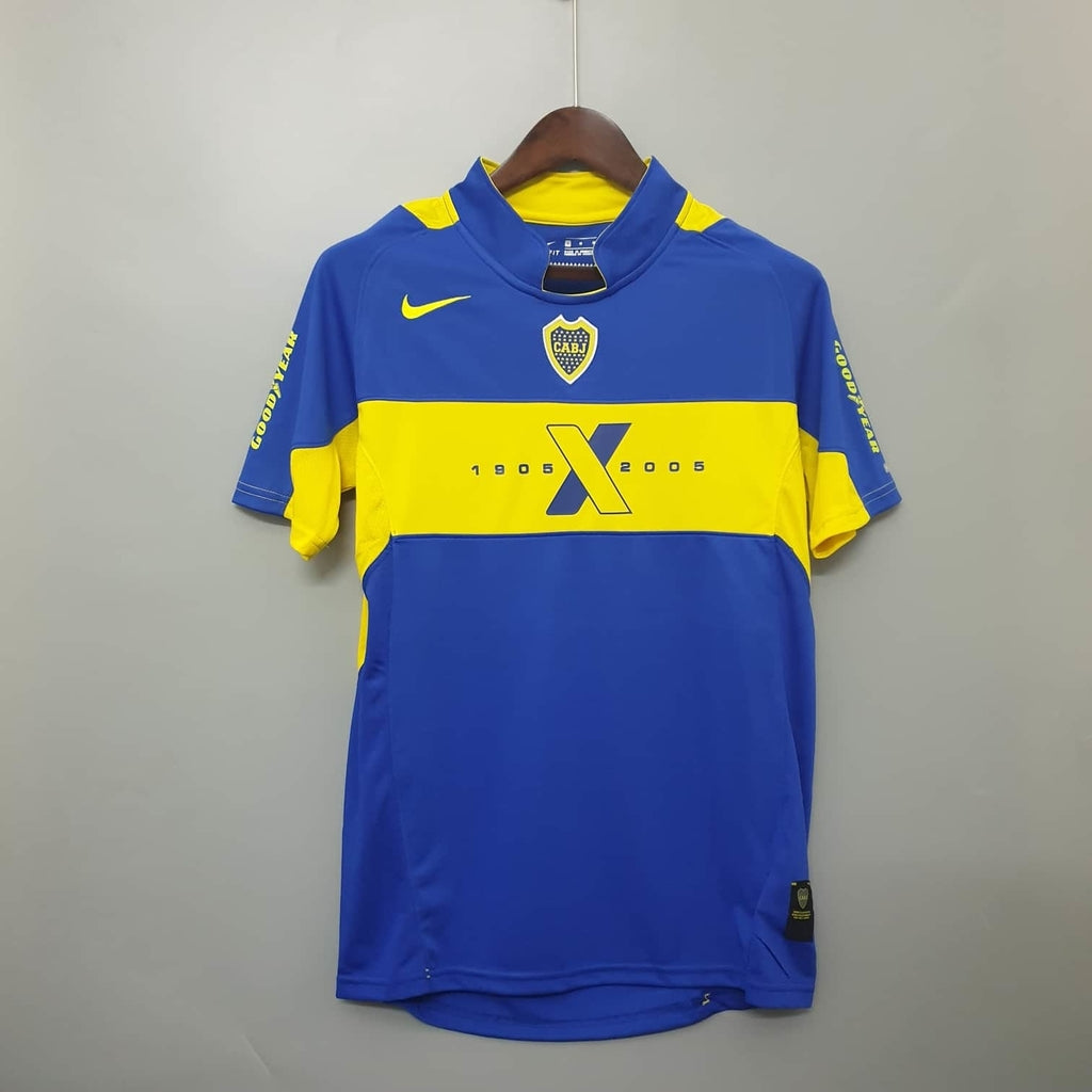 Camisa Boca Juniors Retrô 2005 Azul e Amarela