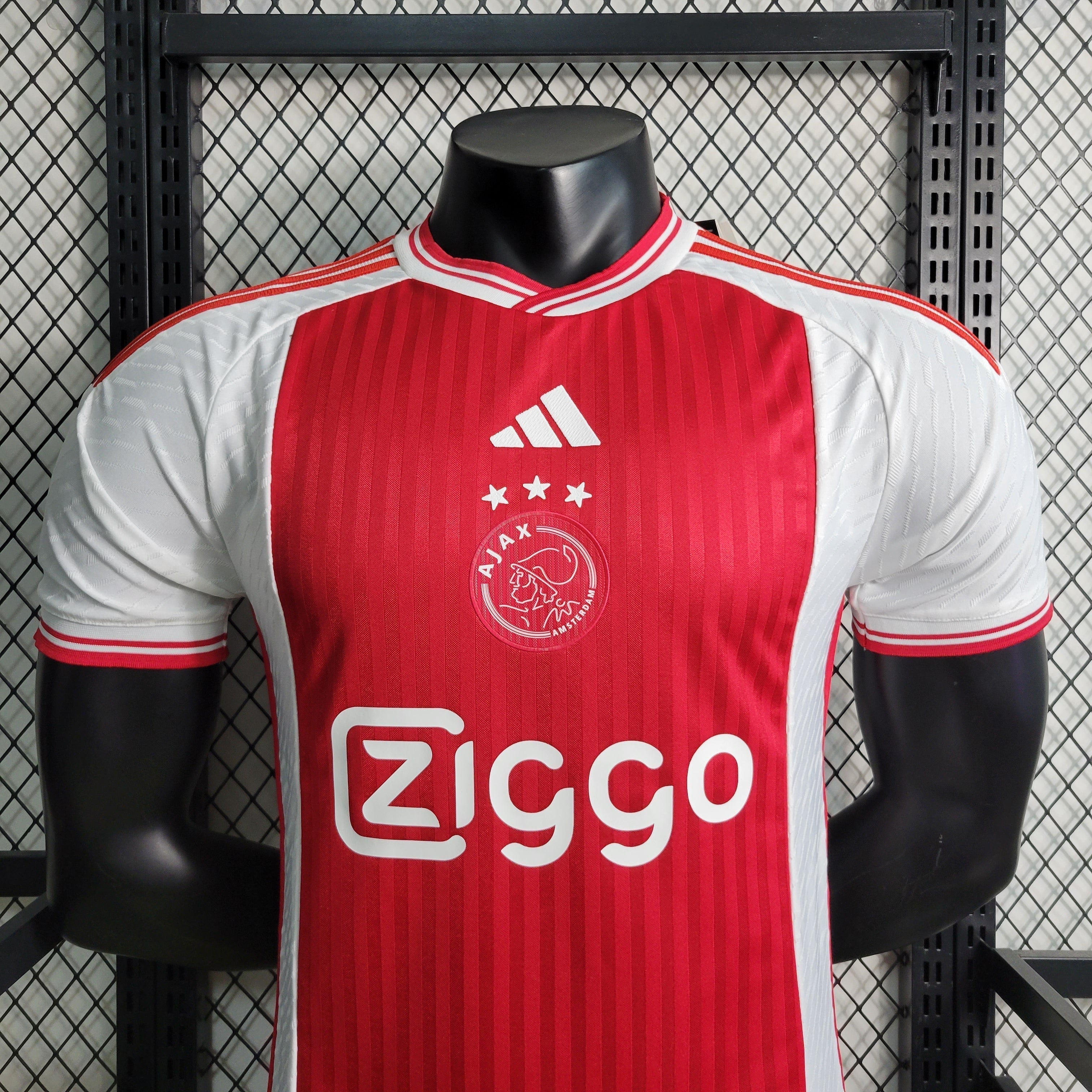 Camisa Ajax I 23/24 Branca e Vermelha - Masculino Jogador