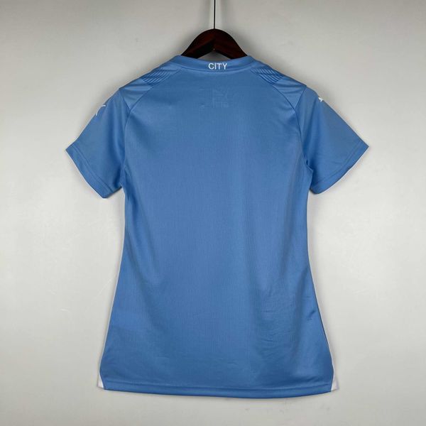 Camisa Feminina Manchester City I 23/24 Azul