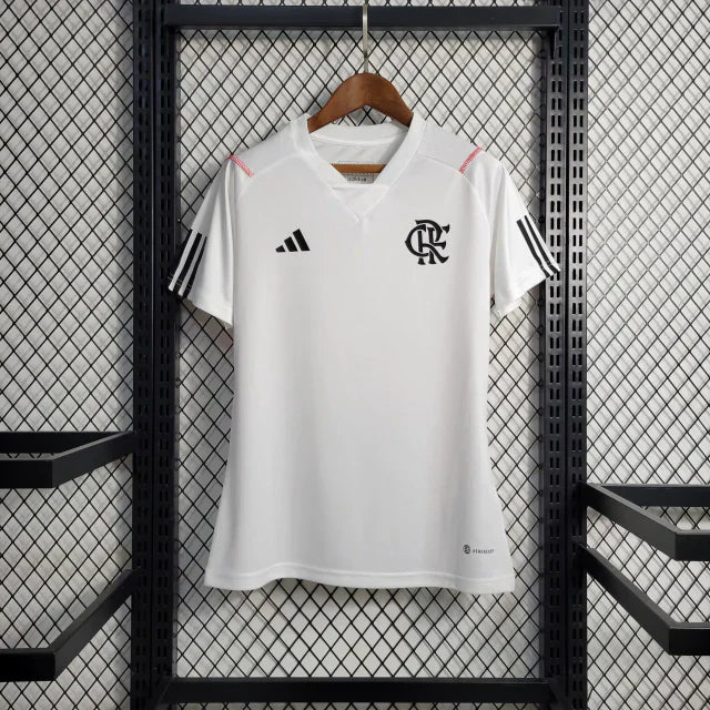 Camisa Feminina Flamengo Treino 23/24 Branco