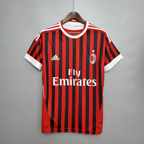 Camisa Milan Retrô 2011/2012 Vermelha e Preta