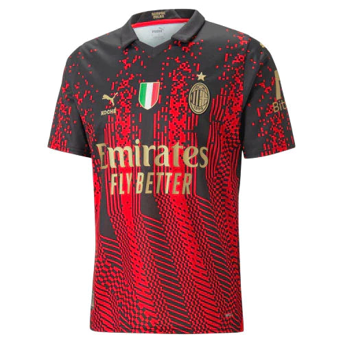 Camisa Milan I 23/24 Preto e Vermelho