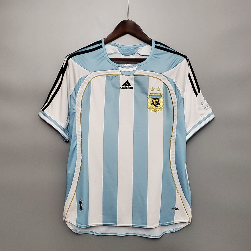 Camisa Argentina Retrô 2006 Azul e Branca