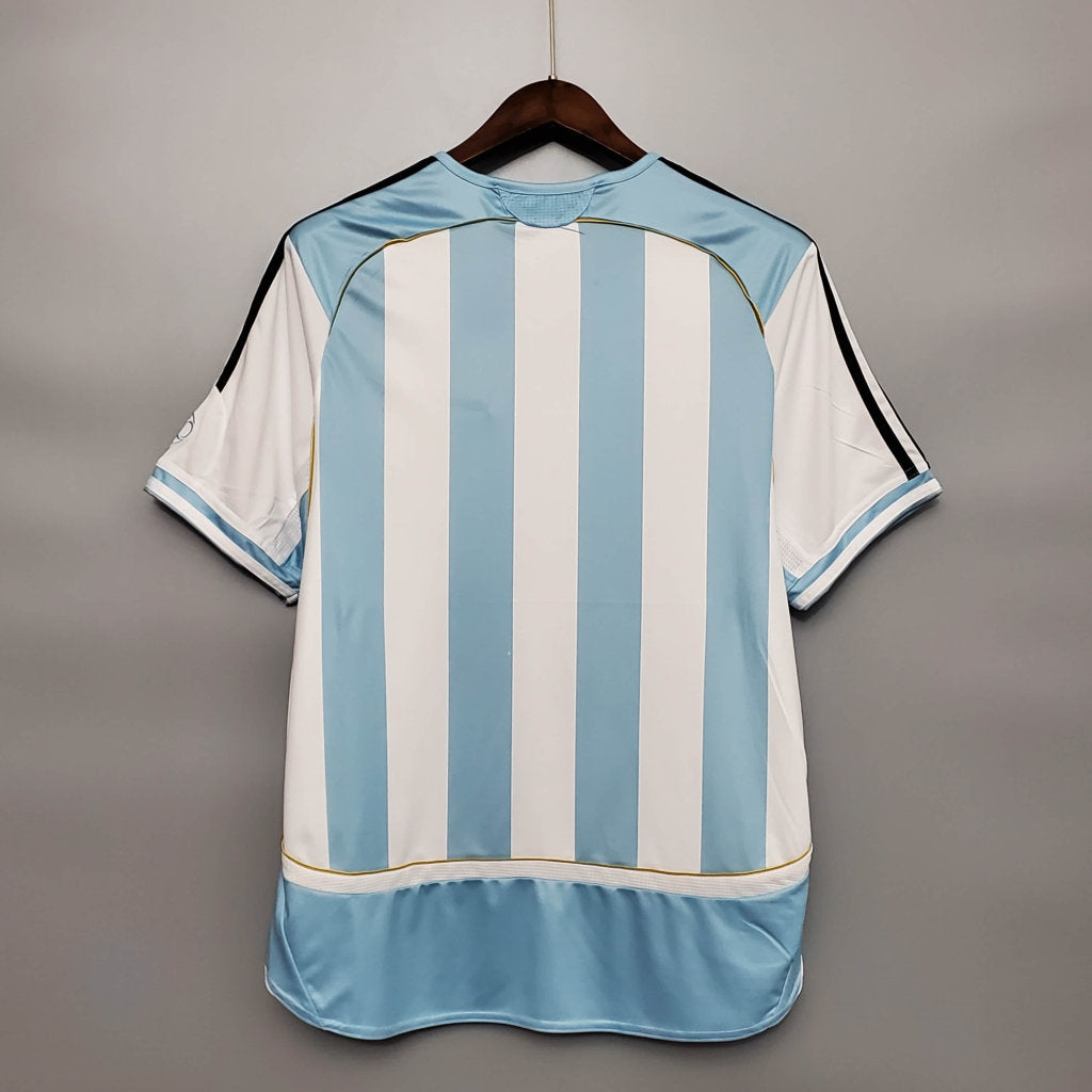 Camisa Argentina Retrô 2006 Azul e Branca