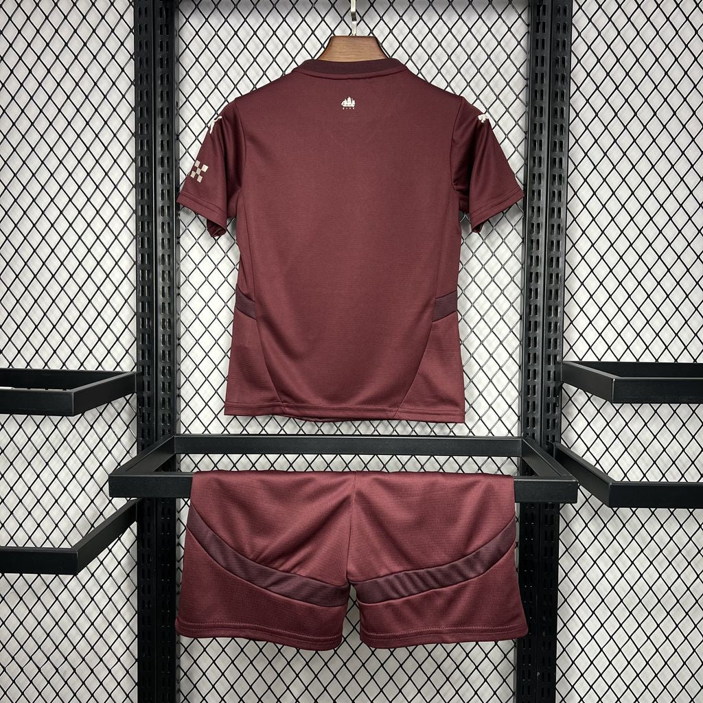 Kit infantil Manchester City III 24/25 - Vinho