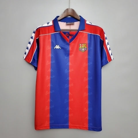 Camisa Barcelona Retrô 1992/1995 Azul e Vermelha
