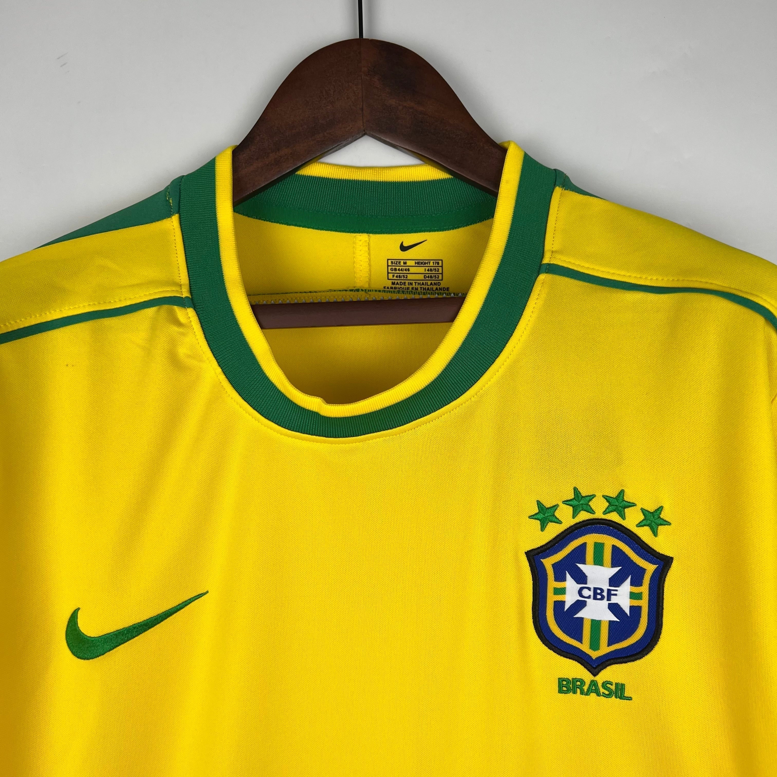 Camisa Seleção Brasil Retrô 1998 Amarela e Verde