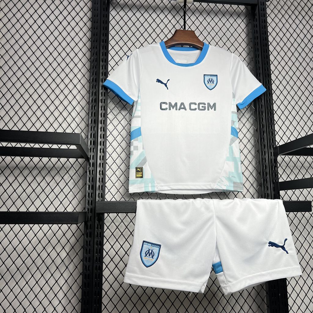 Kit infantil Olympique Marseille I 24/25 - Branco