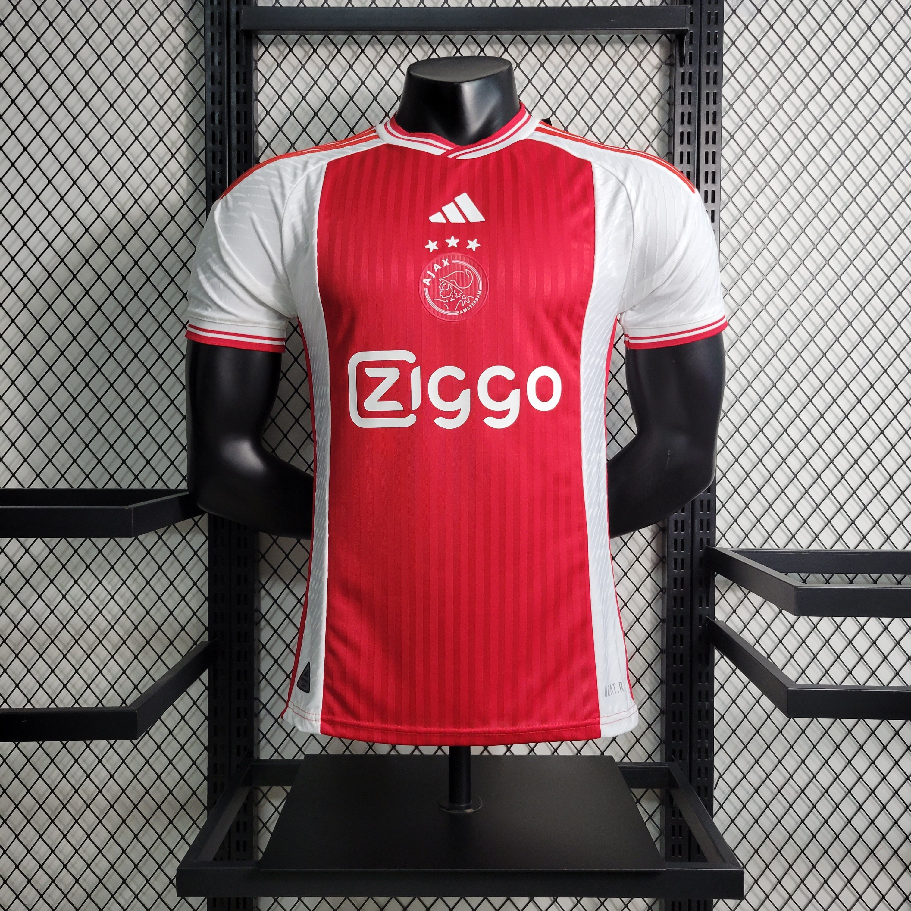 Camisa Ajax I 23/24 Branca e Vermelha - Masculino Jogador