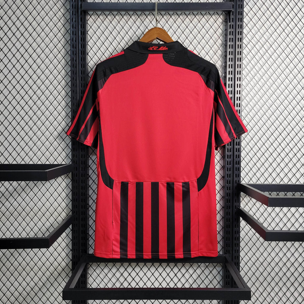 Camisa Milan Retrô 2007/2008 Vermelha e Preta
