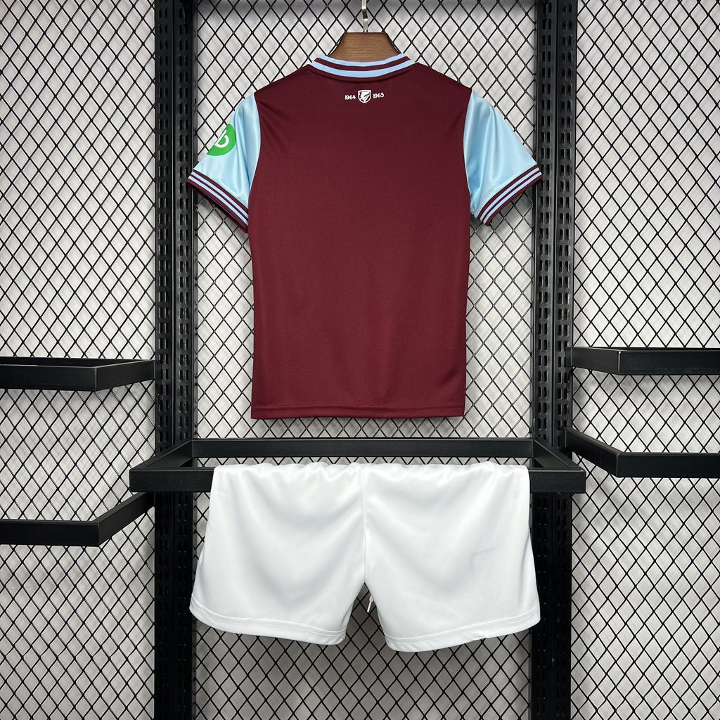 Kit infantil West Ham I 24/25 - Vinho