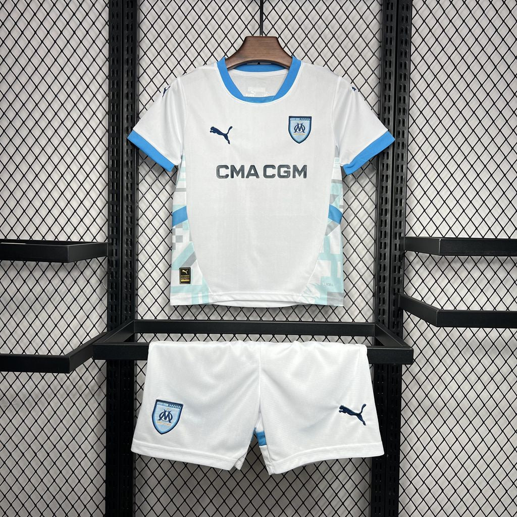 Kit infantil Olympique Marseille I 24/25 - Branco