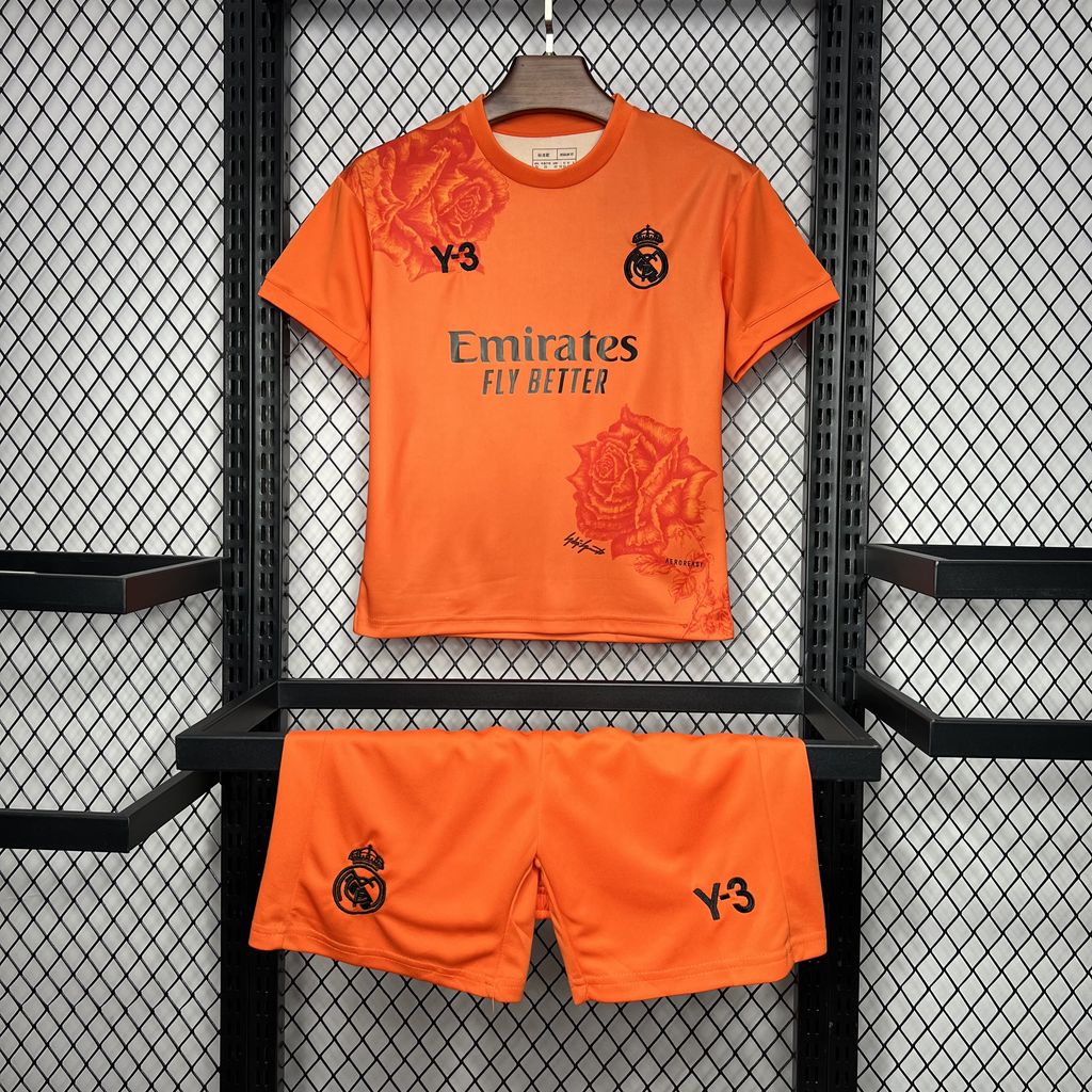 Kit infantil Real Madrid Edição Especial Rosa 24/25 - Laranja