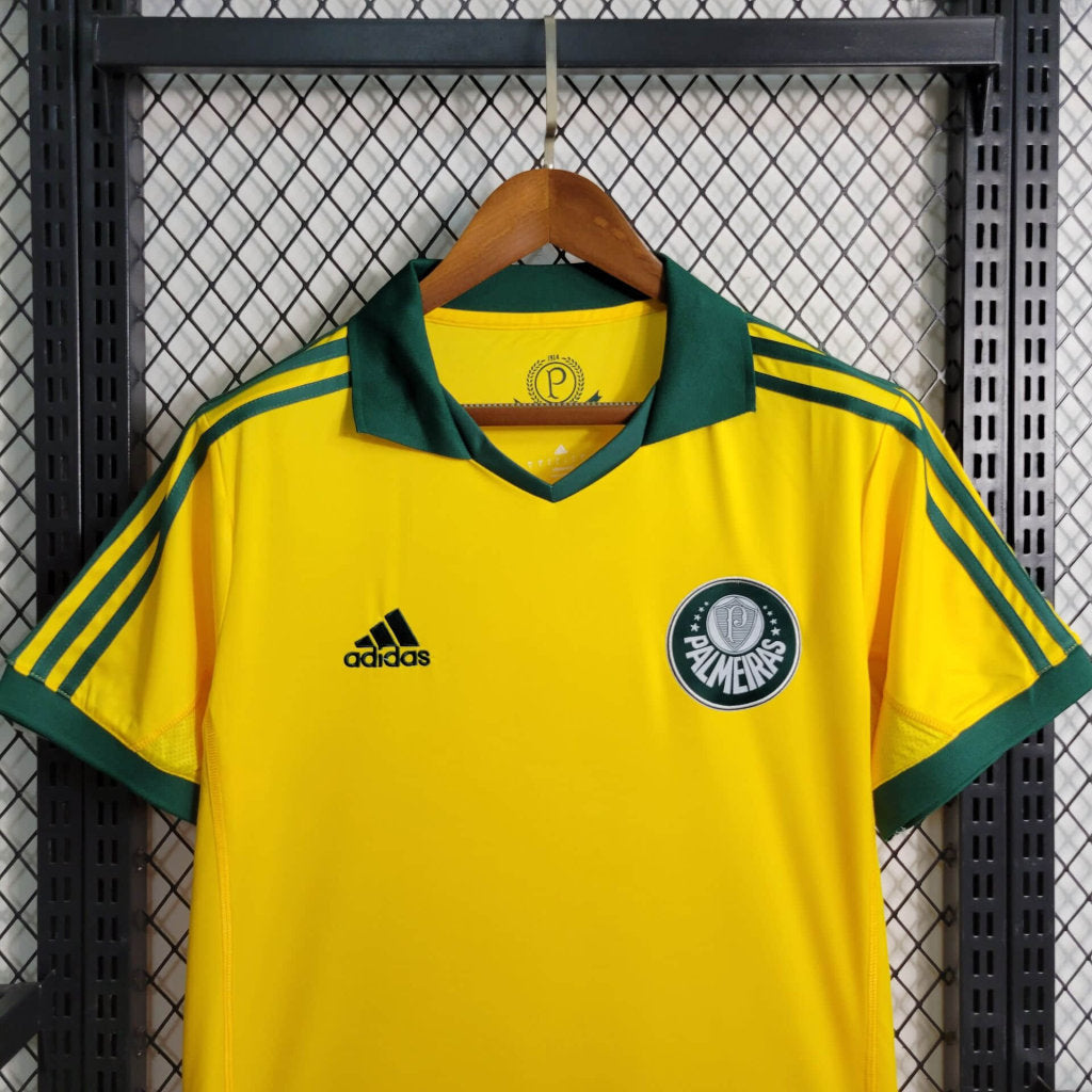 Camisa Palmeiras Retrô 2014 Amarelo Fluorescente