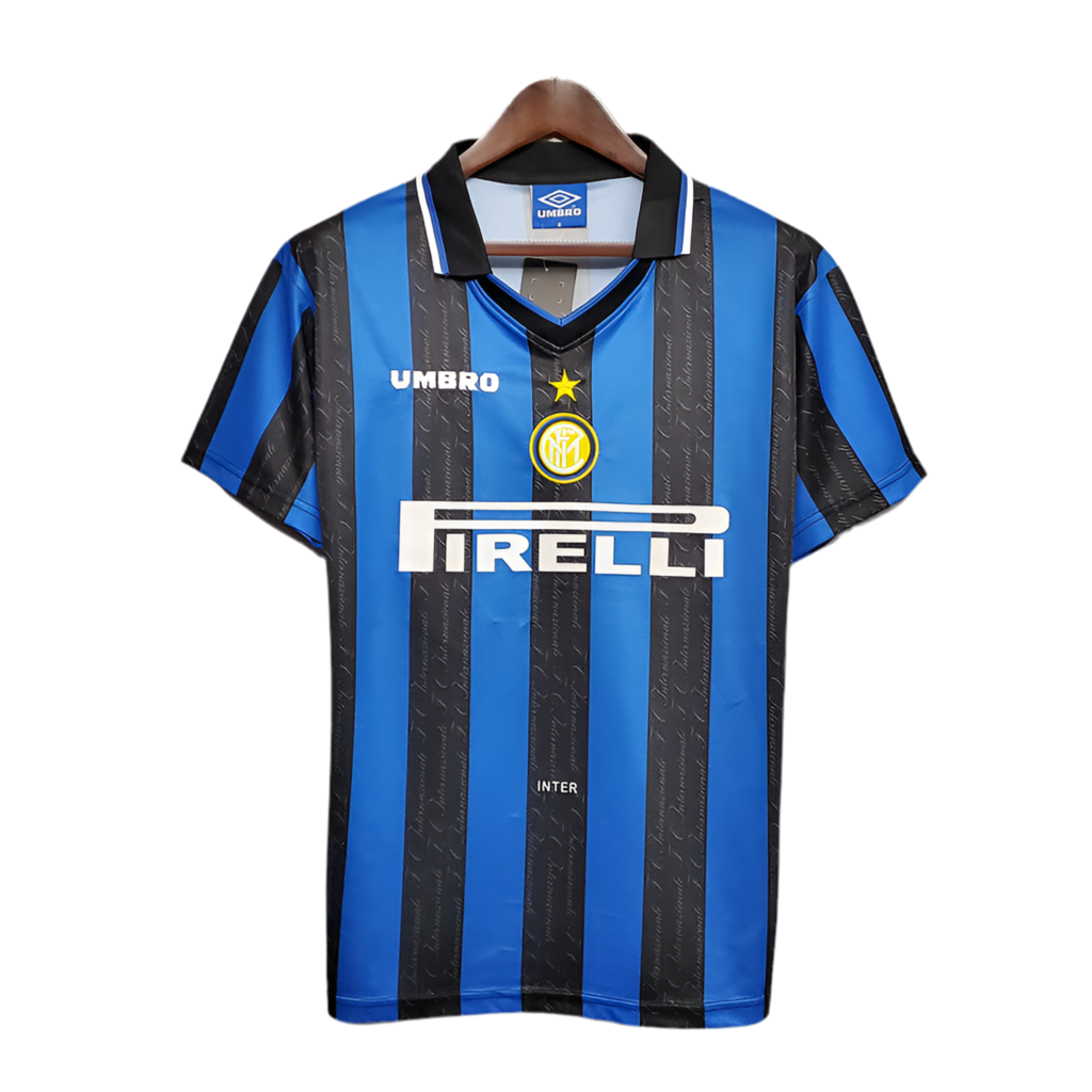 Camisa Inter de Milão Retrô 1997/1998 Azul e Preta