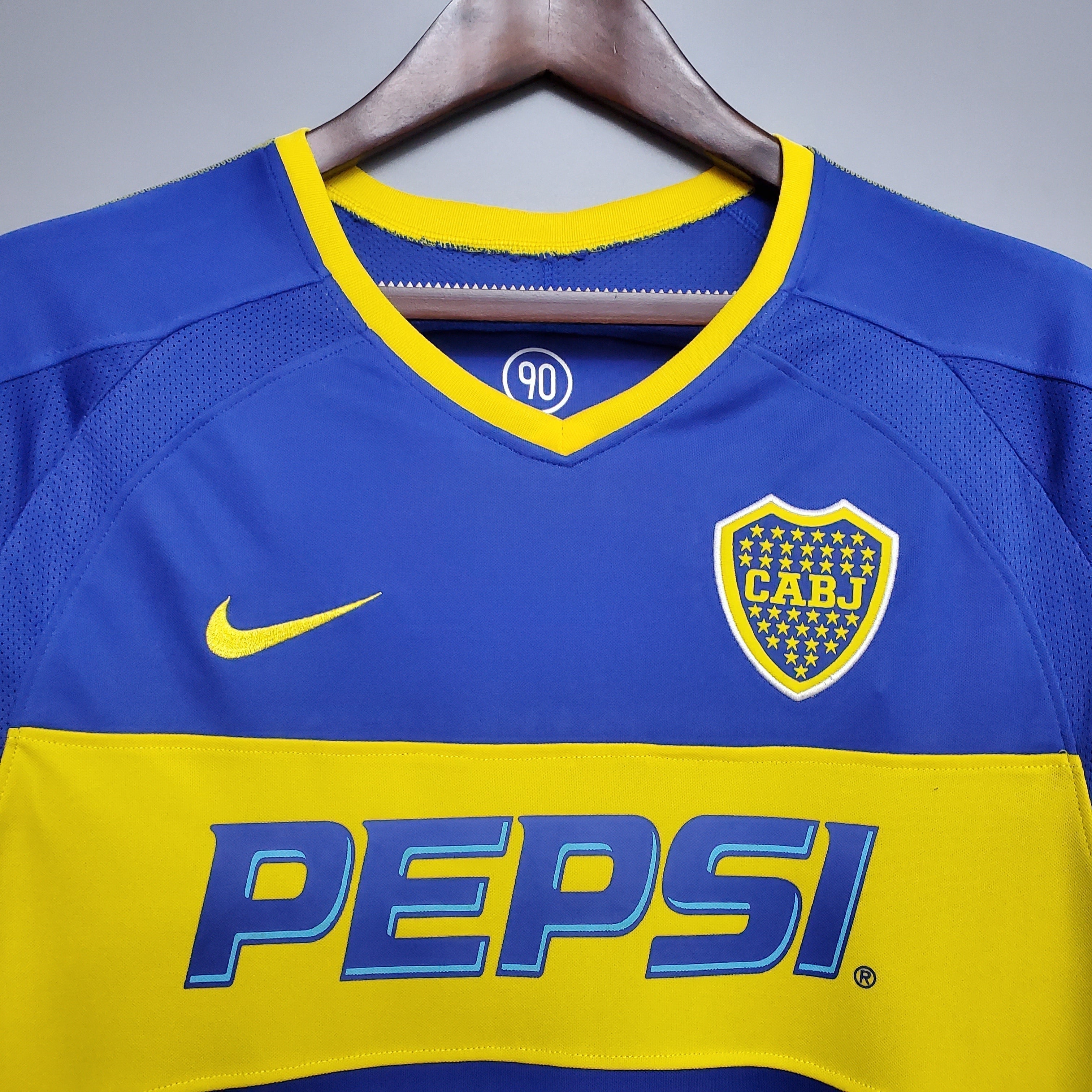 Camisa Manga Longa Boca Juniors 03/04 Azul e Amarelo