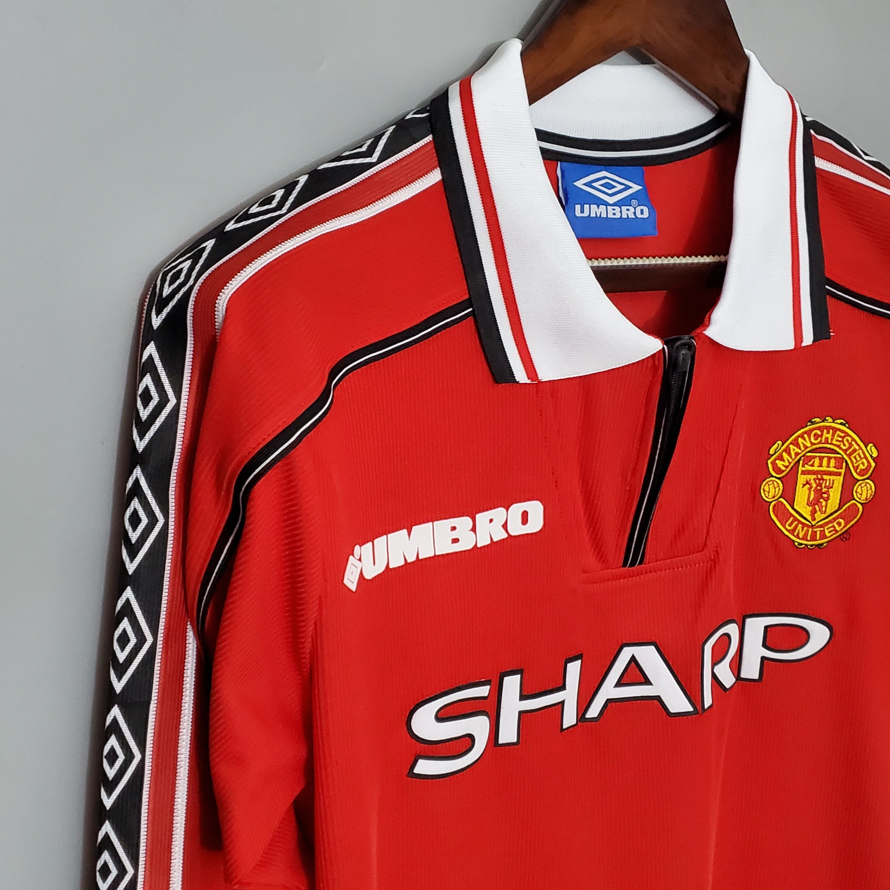 Camisa Manga Longa Manchester United 1998/99  Vermelho