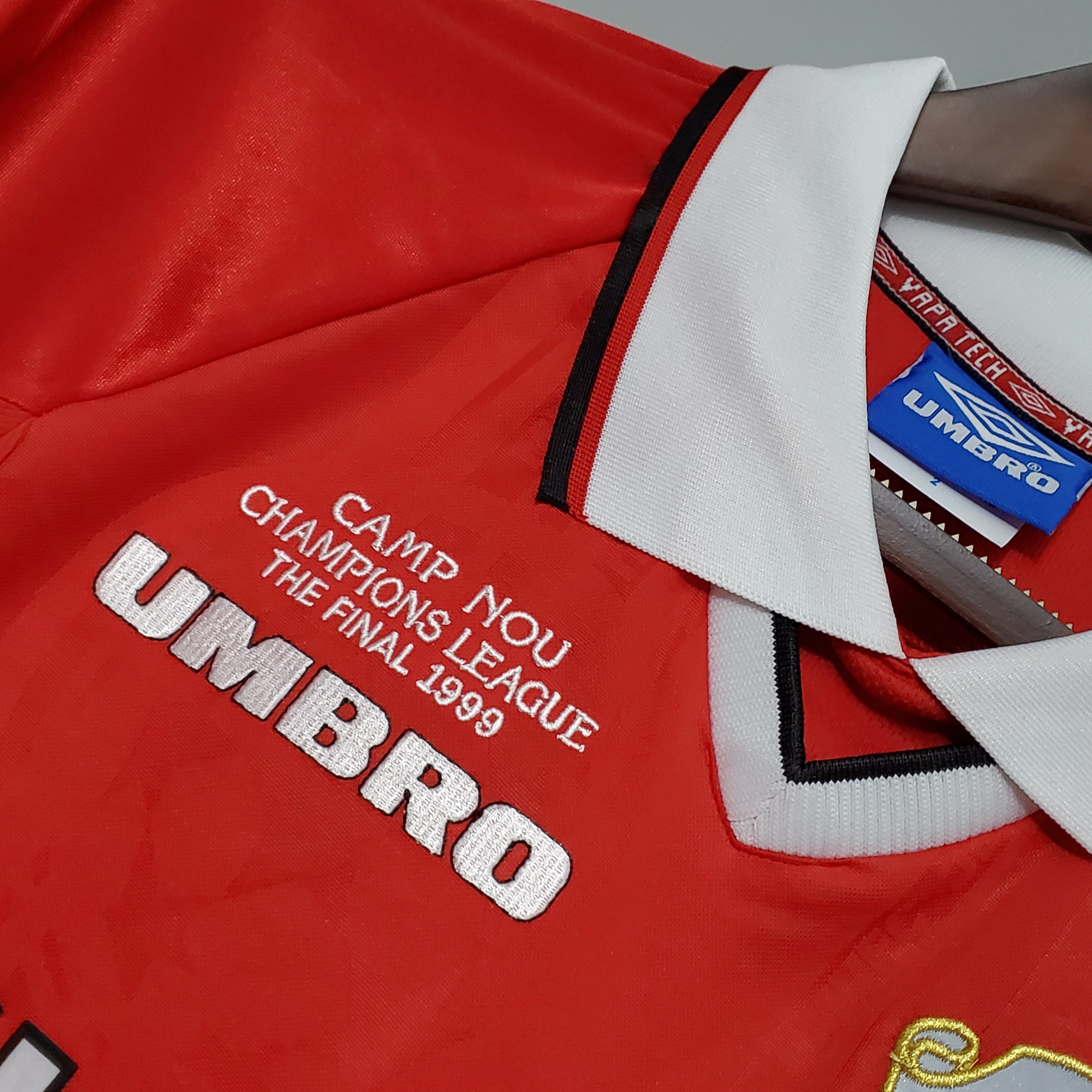 Camisa Manga Longa Manchester United 1999  Vermelho