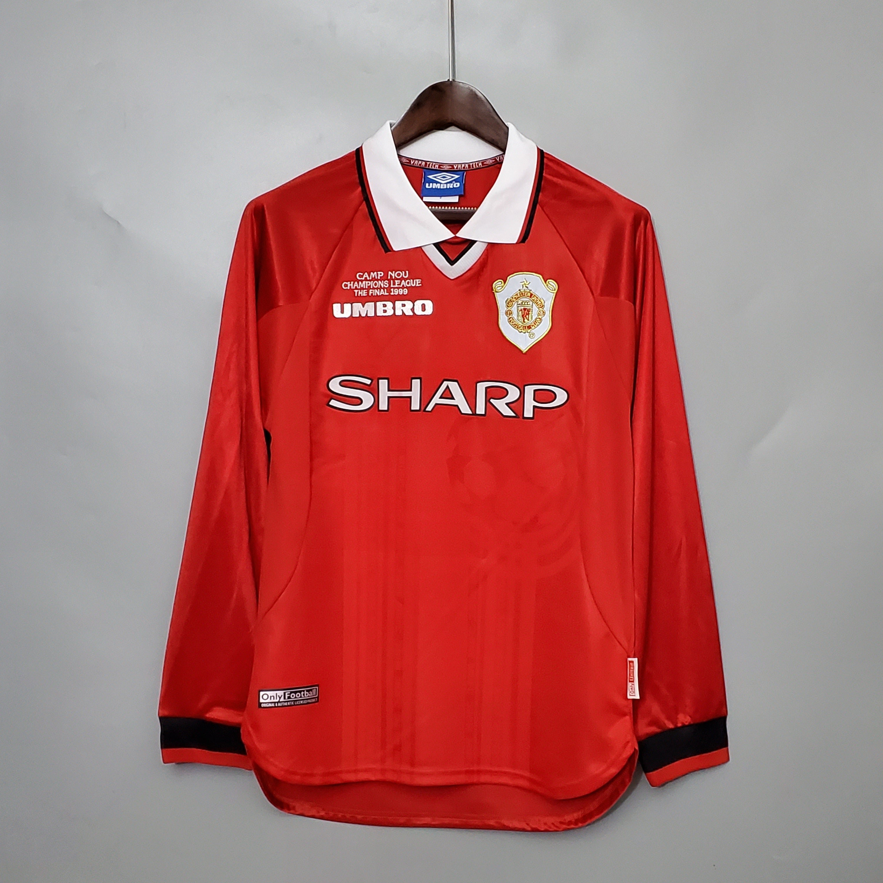 Camisa Manga Longa Manchester United 1999  Vermelho