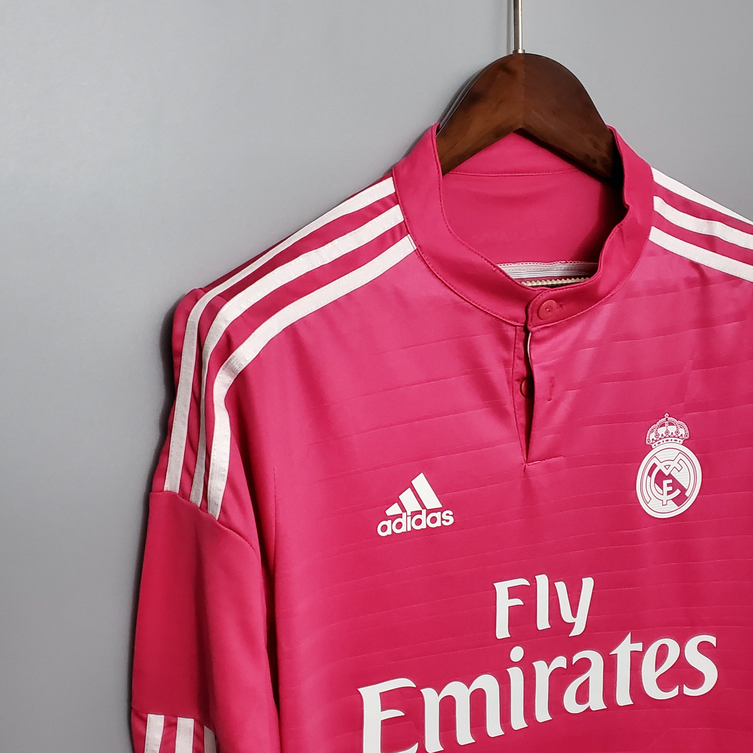Camisa Manga Longa Real Madrid II 14/15 Rosa