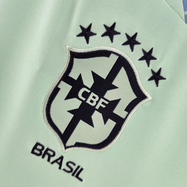 Camisa Pré-Jogo Seleção Brasil 2022 Verde Claro