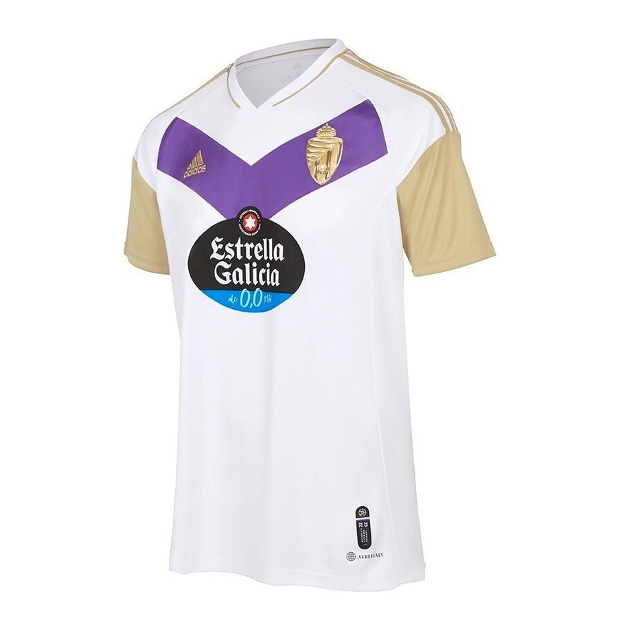 Camisa Real Valladolid III 22/23 Branca e Roxa