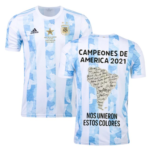 Camisa Seleção Argentina [Edição Campeões da América] 21/22 Azul e Branca