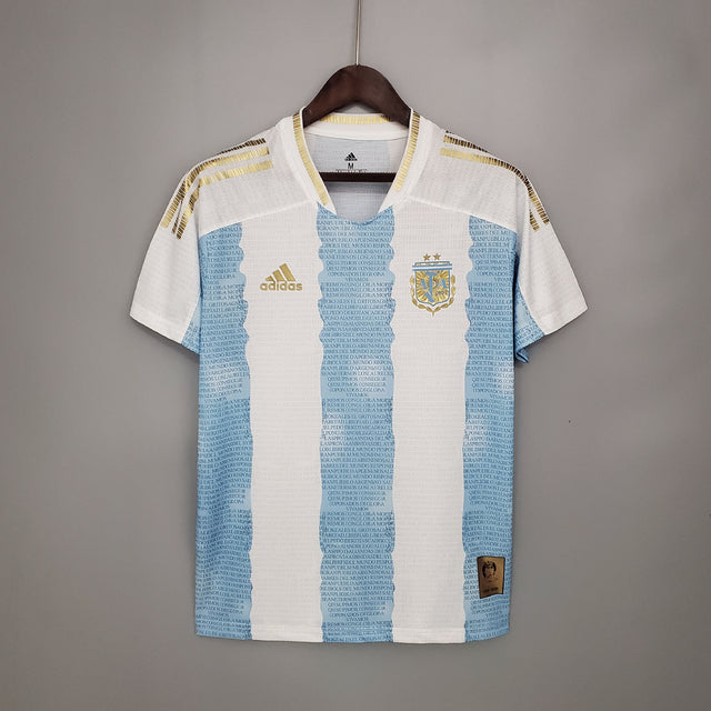 Camisa Seleção Argentina [Conceito Maradona] 21/22 Azul e Branco