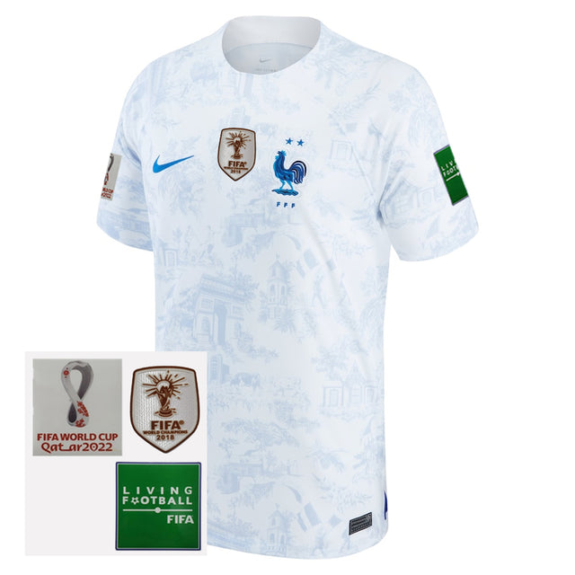 Camisa Seleção França II 2022[Patch Campeão do Mundo] - Branco
