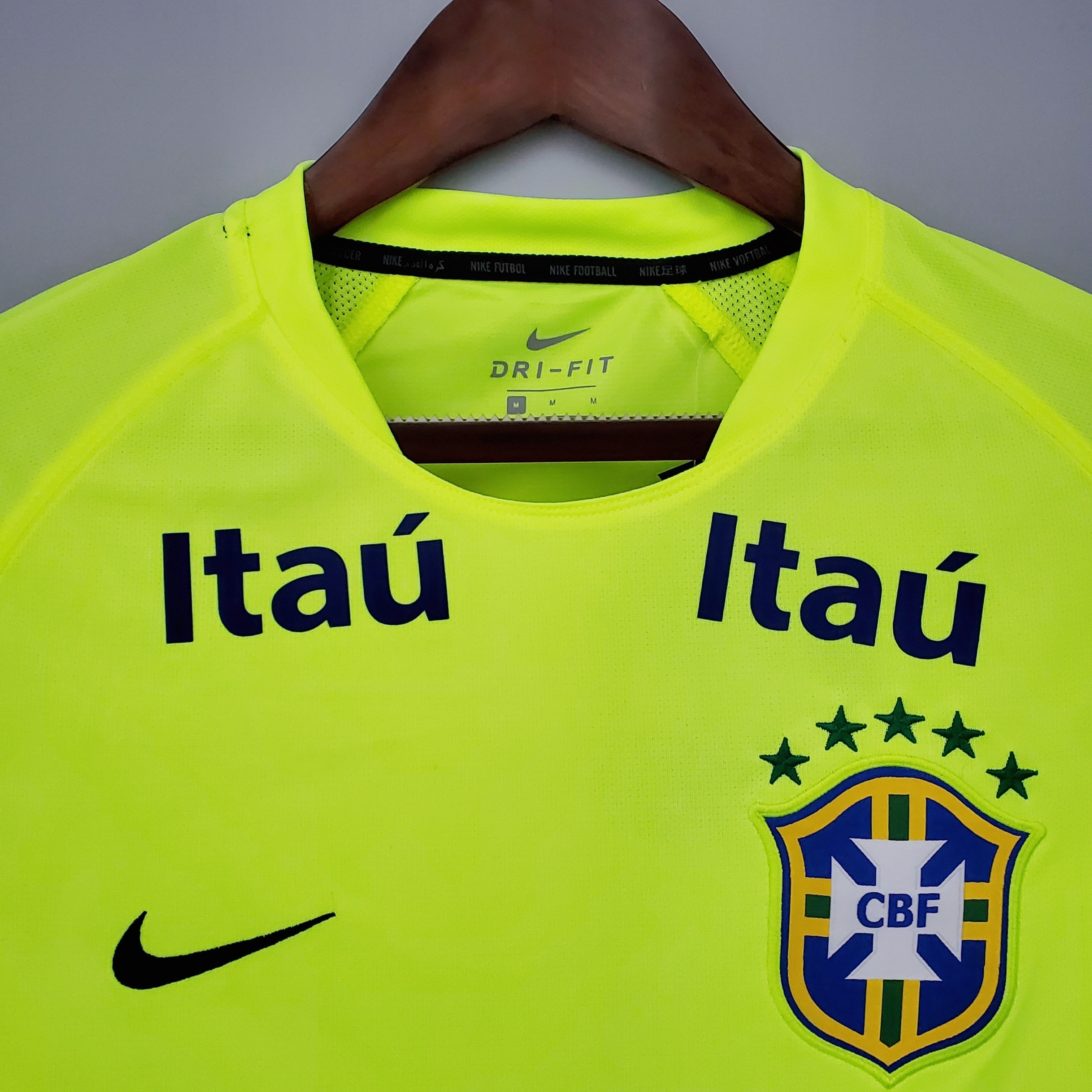 Camisa de Treino Seleção Brasil Verde Fluorescente