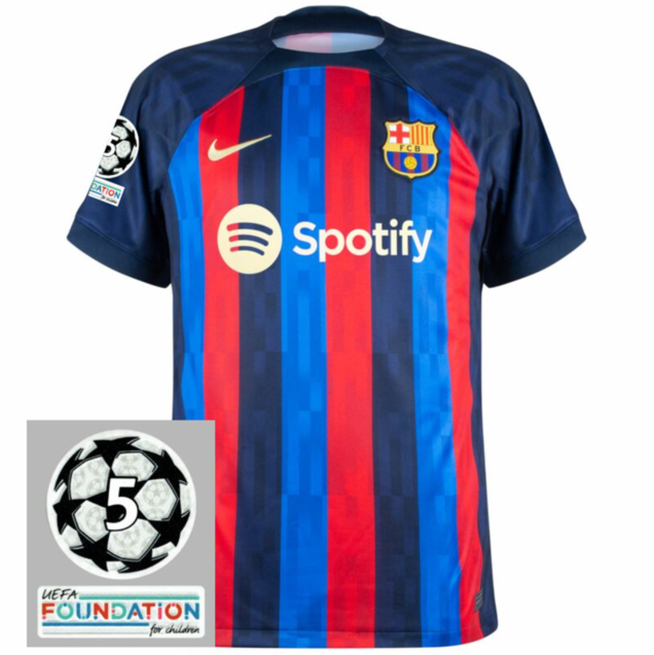 Camisa Barcelona I [Patch Champions League] 22/23 Grená
