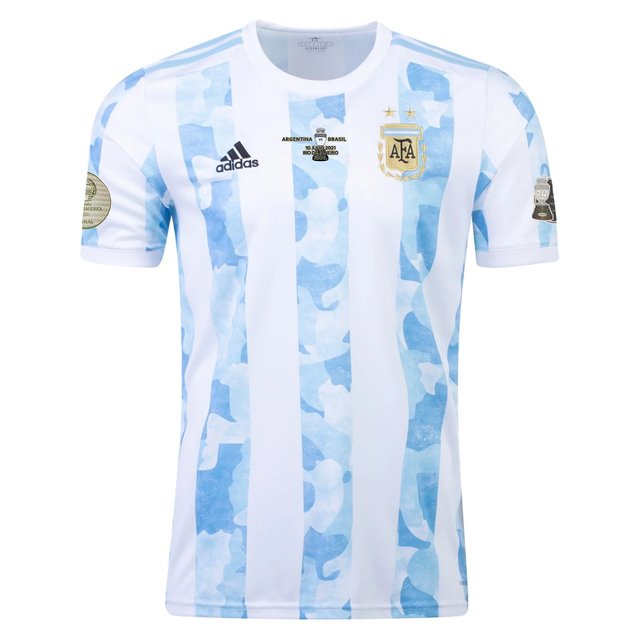 Camisa Seleção Argentina I [Final Copa América] 21/22 Azul e Branca