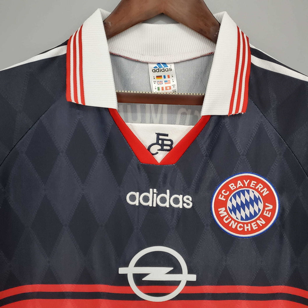 Camisa Bayern Retrô 1997/1999 Preta e Vermelha