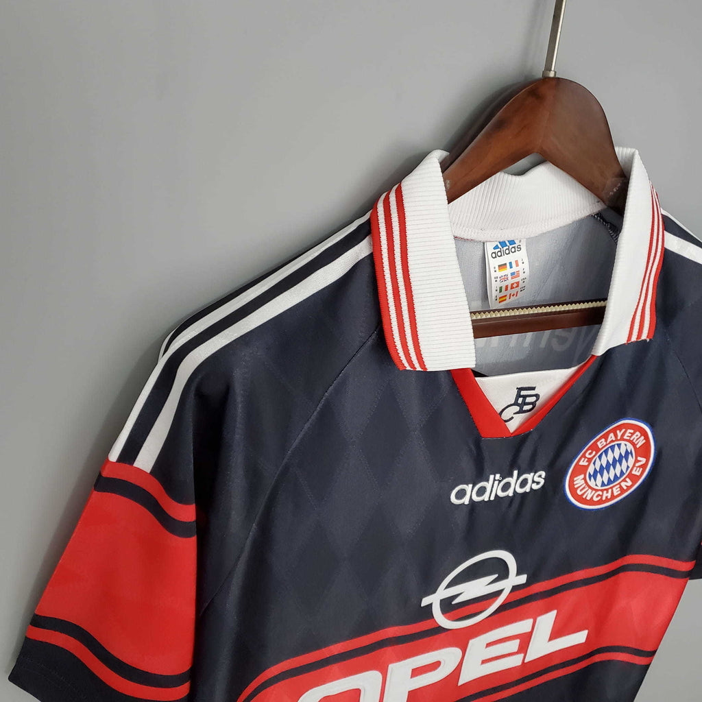 Camisa Bayern Retrô 1997/1999 Preta e Vermelha